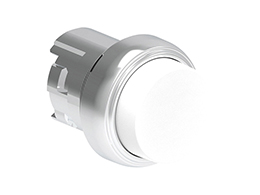Pushbutton actuator, spring return Ø22mm Platinum series metal, extended, white