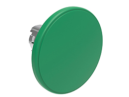 Mushroom head pushbutton actuator Ø22mm Platinum series metal, spring return, Ø60mm. Green