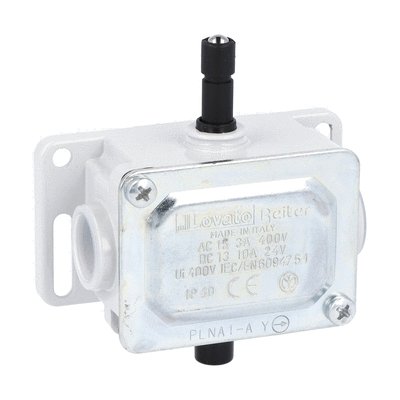 Metal limit switch, PL series, top push rod plunger. Contacts 1NC. IP40