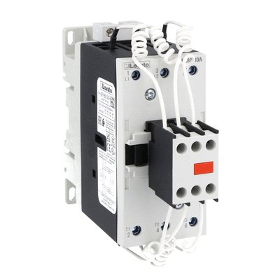Contactor for power factor correction with AC control circuit, including limiting resistors, maximum IEC operational power 400V = 50kvar, coil 120VAC 60Hz