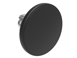 Mushroom head pushbutton actuator Ø22mm Platinum series metal, spring return, Ø60mm. BLACK