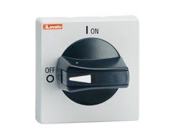 Door-coupling handle, padlockable. Black, rotating, for GA...A, GA063SA, GA016 C - GA040C and GA...D. Ring fixing. Protruding selector. 5mm/0.2”. IEC IP66/IP69K UL type 4X