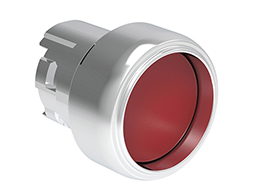 Pushbutton actuator, spring return Ø22mm Platinum series metal, shrouded, red