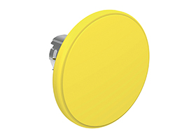 Mushroom head pushbutton actuator Ø22mm Platinum series metal, spring return, Ø60mm. Yellow