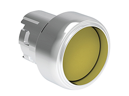 Pushbutton actuator, spring return Ø22mm Platinum series metal, shrouded, yellow