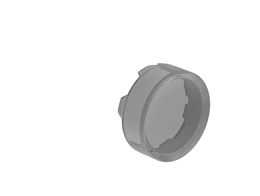 Extended lens for illuminated spring-return actuators, transparent