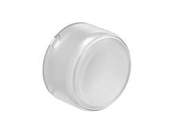 Transparent rubber boot for extended and illuminated extended pushbuttons