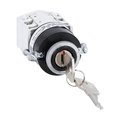 Rotary cam switch GF series, ON-OFF switch 2 poles 20A, for front mounting without front plate with key operation for hole Ø22mm fixing