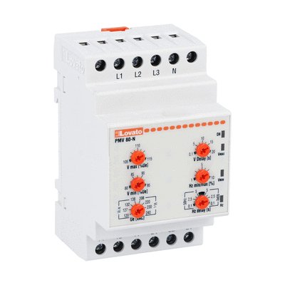 Voltage monitoring realy for three-phase system, with or without neutral, minimum and maximum AC voltage, minimum and maximum frequency. Phase loss, neutral loss and incorrect phase sequence, 208...240VAC 50/60Hz