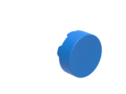 Extended cap for spring-return actuators, blue