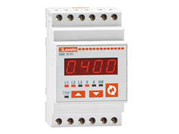 Combined voltmeter, ammeter and wattmeter, three-phase, 3 phase voltage values, 3 phase to phase voltage values, 3 phase current values, 4 active power values, phase and total, 3 maximum phase voltage values, 3 maximum phase to phase voltage values, 3 maximum phase current values, 4max active power, phase and total, 3 minimum phase voltage values, 3 minimum phase to phase voltage values, 3 minimum phase current values, 4 min active power, phase and total. relay output with control and protection functions