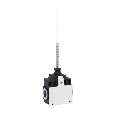 Limit switch, K series, wobble stick, omnidirectional, 2 side cable entry. Dimensions compatible to EN 50047, plastic body, contacts 2NC snap action. Semirigid rod