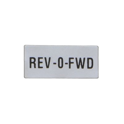 Label for selector switches "REV-0-FWD"