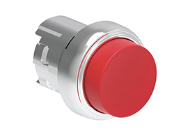 Push-Push button actuator Ø22mm Platinum series metal, extended. Push ON-Push OFF, red