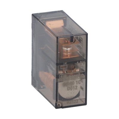 Miniature relay, 12VDC, 16A, 1C/O contact. Fitting on socket HR5XS2... (max 10A)