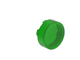 Extended lens for illuminated spring-return actuators, green