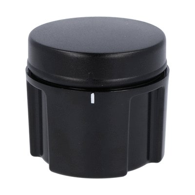 Connection module complete with cover. Ø70mm, for metal tubes, black colour, bottom entry