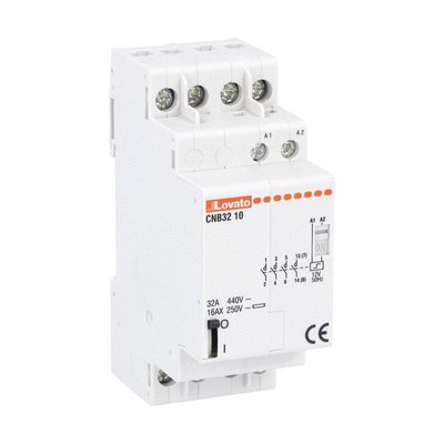 Latching relay, three or four-pole, 32A AC1, 12VAC (4NO)