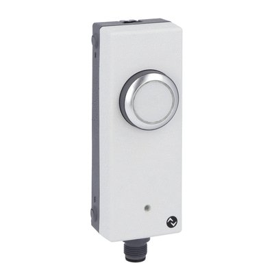 Control station for 40mm profile rails with IO-Link interface and flush illuminated pushbutton LED RGB, 1NO
