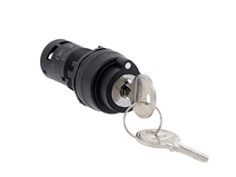 Monoblock selector switch actuator key, 2 positions, 1NO screw terminals
