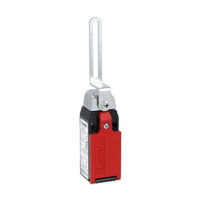 Limit switch, K series, slotted lever, 1 bottom cable entry. Dimensions to EN 50047, metal body, contacts 1NO+1NC slow action