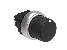 Selector switch actuator knob cap Ø22mm Platinum series chromed plastic, 3 position, 1 > 0 - 2