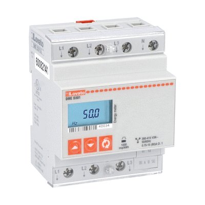 Energy meter, three-phase with neutral, non expandable, 80A direct connection, 4U, RS485 interface, multi-measurements. cULus version