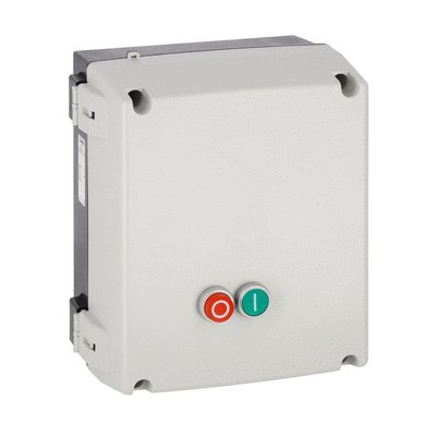 Empty non-metallic enclosure, with START-STOP/RESET buttons, for BF40, BF50, BF65, BF80, BF94 contactors