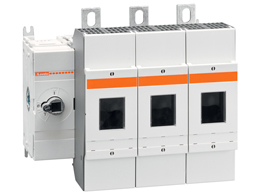 Three-pole disconnect switch with fuse holder (UL98). 200A. J UL fuse type. Left command pole