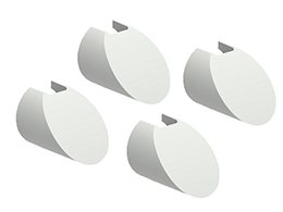 4-piece set grey screw protection caps for plastic control stations