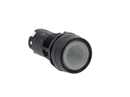 Monoblock illuminated pushbutton actuator, spring return, flush, transparent, 24VAC/DC 1NO spring terminals