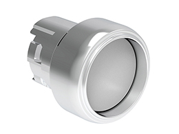 Pushbutton actuator, spring return Ø22mm Platinum series metal, shrouded, white