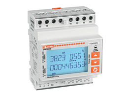 Energy meter, three-phase with neutral, non expandable, MID certified, UTF certified. Connection by CT /5A secondary, 4U, RS485 interface, multi-measurements