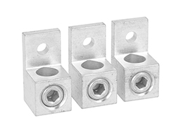 Terminal clamp sets for rigid and flexible cables. 3-piece set, each covers 1 pole for GL0160...GL0315 and GLC0160…GLC0315, BF160…BF195