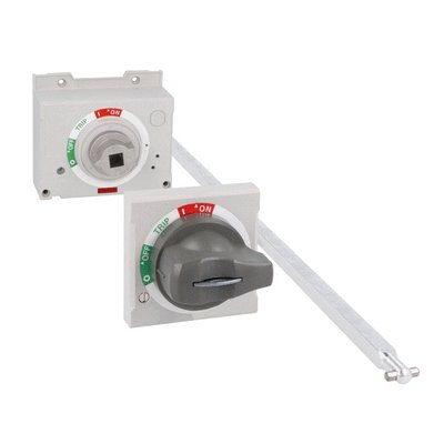 IP65 grey padlockable door coupling handle for P5ME…100/160/250, complete with shaft 469mm
