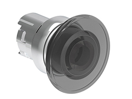 Illuminated mushroom head button actuator Ø22mm Platinum series metal, spring return, Ø40mm. White