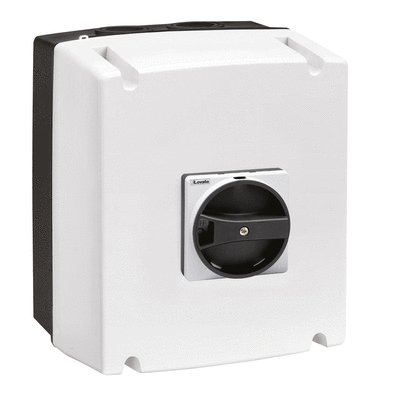Switch disconnector, for photovoltaic applications, IEC/EN IP65 enclosed, with black handle, 32A 1000V. Enclosure dimensions: 175x210x99mm/6.9x8.3x3.9''