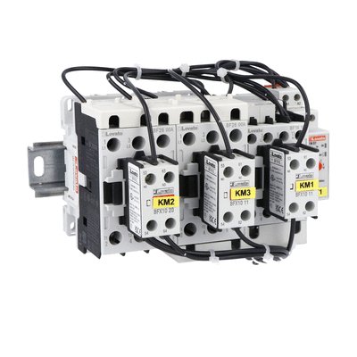 Completa star-delta starter, open frame, for starting time up to 12 seconds and a maximum of 30 operations/hour, max IEC operating current 43A. Coil voltage 400VAC 50/60Hz