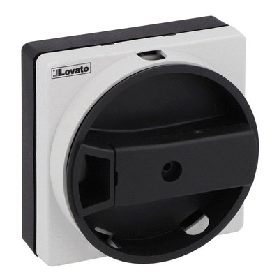 Door-coupling handle, padlockable. Black, rotating, for GA...A and GA...C. Screw fixing. Recessed selector. 5mm/0.2”. ISO19085, IP65