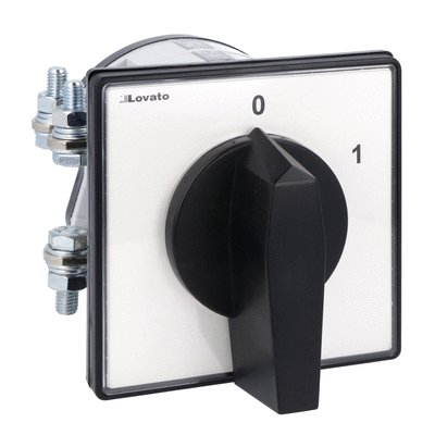 Rotary cam switch GN series, ON-OFF switch 3 poles 315A, for front mounting with black handle, front plate 132X132mm