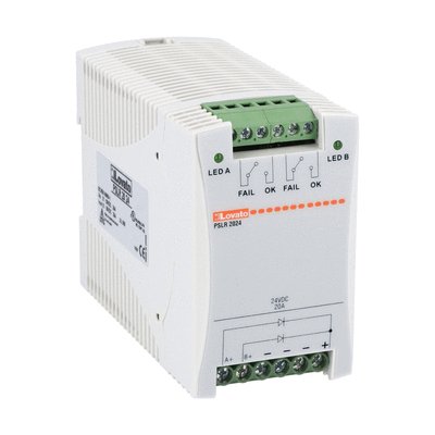 DIN rail redundancy module, 24VDC, 20A