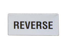 Label for general use. "REVERSE"