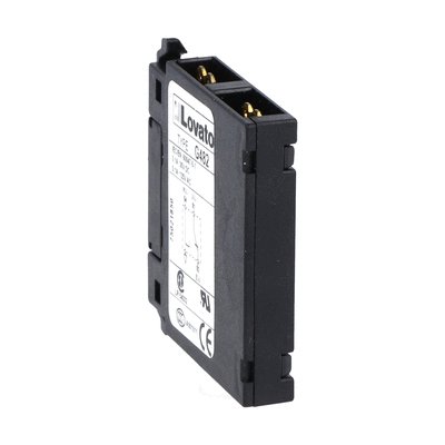 Auxiliary contact for front lateral mounting. Faston terminals, for BF... series contactors, changeover contact