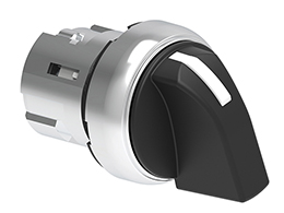 Selector switch actuator knob Ø22mm Platinum series metal, 2 position, 0 < 1