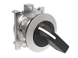 Selector switch actuator lever Ø30mm Platinum series flat metal, 2 position, 0 < 1