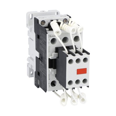 Contactor for power factor correction with AC control circuit, including limiting resistors, maximum IEC operational power 400V = 30kvar, coil 48VAC 60Hz