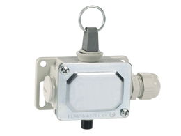 Rope-pull lever limit switch for normal stopping, without RESET button. Contacts 1NO+1NC. IP65. 25N operating force