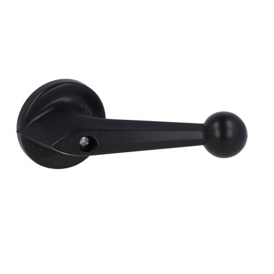 Black operating lever. For 90X90mm front plate for 8mm/0.32" shaft
