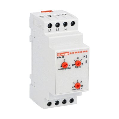 Voltage monitoring realy for three-phase system, without neutral, asymmetry. Phase loss and incorrect phase sequence, 380...575VAC 50/60Hz