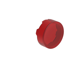 Extended lens for illuminated spring-return actuators, red